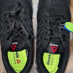 Black Reebok Alloy toe work shoe